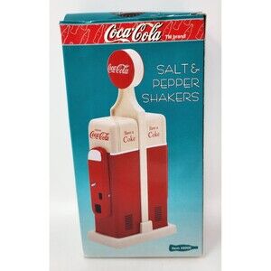 Coca Cola Vending Machine Salt & Pepper Shakers Coke Collectible New Sealed